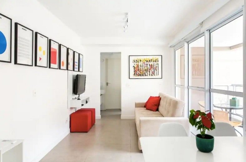 IQ55_Modern, well-located apartment near Av Paulista