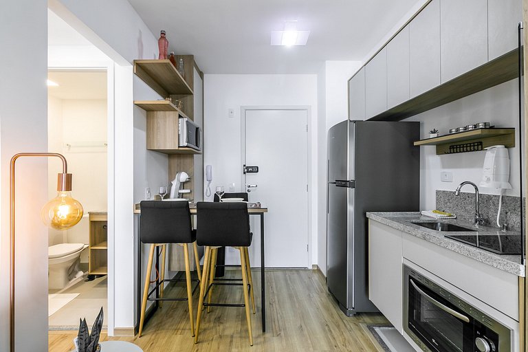 NOI904_Apartamento novo e equipado em Moema